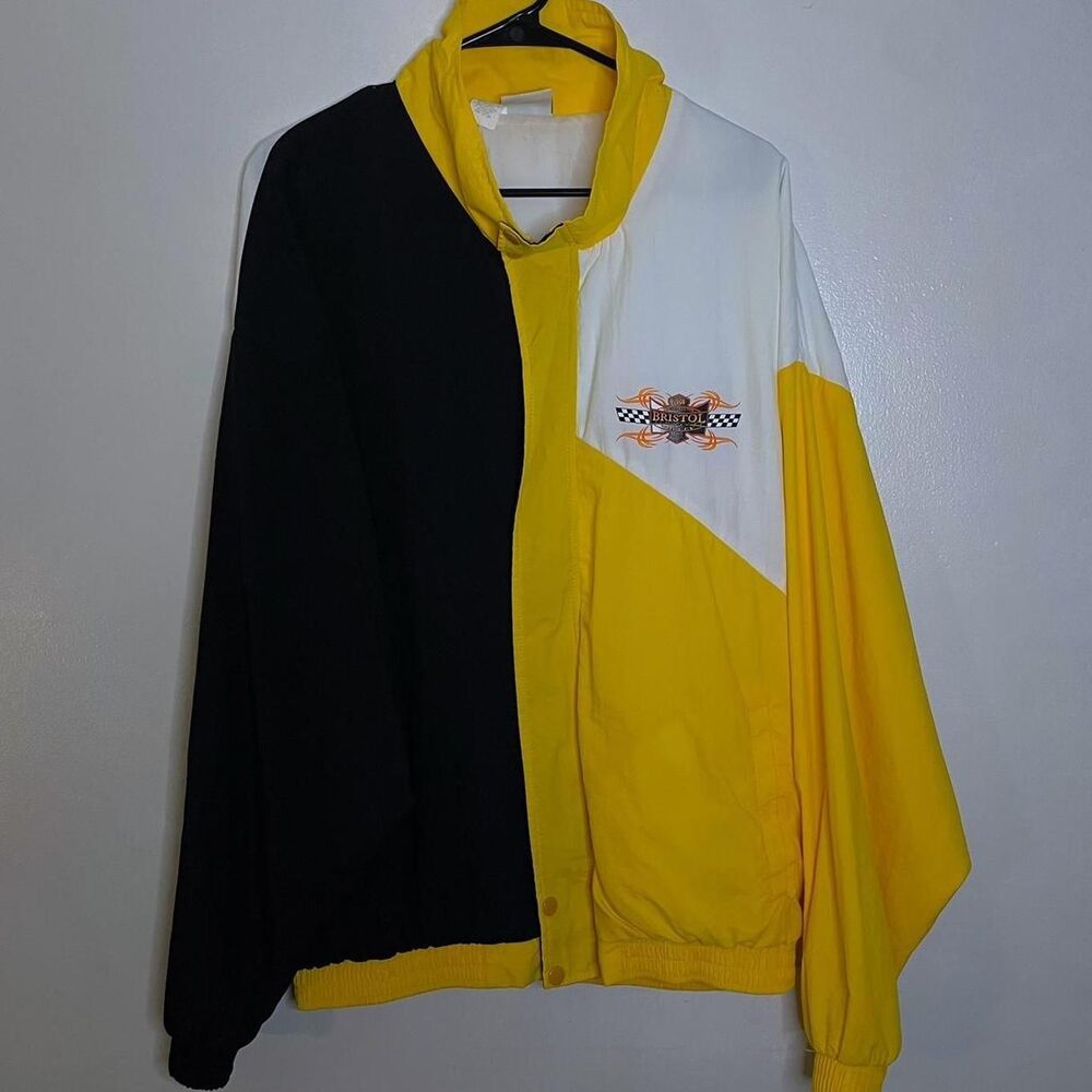 Vintage 2006 Bristol Speedway Windbreaker Jacket Racing Lightweight Retro Large